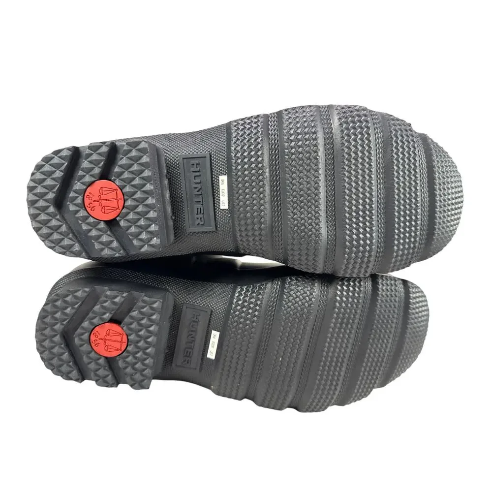 Hunter Original Short Rain Boots Mens‎ 7 Womens 8 Matte Black Waterproof Rubber